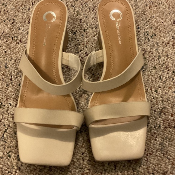 Journee Collection Shoes - Journee Collection Cream Women's Heels